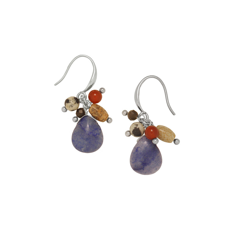 Whale Rain Natural Stone Blue Water Drop Fruit Carnelian Necklaces