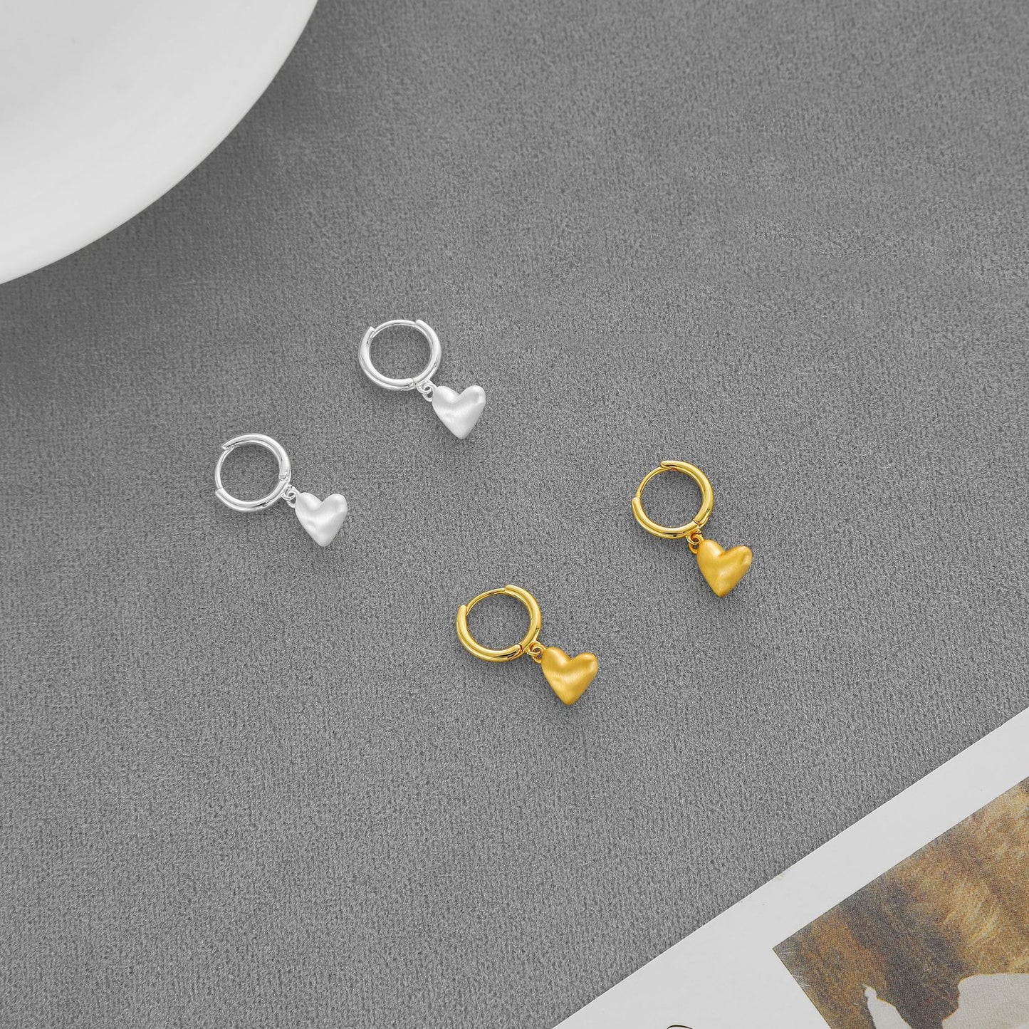 Day Limited Love Simple Advanced Brushed Heart Clavicle Necklaces