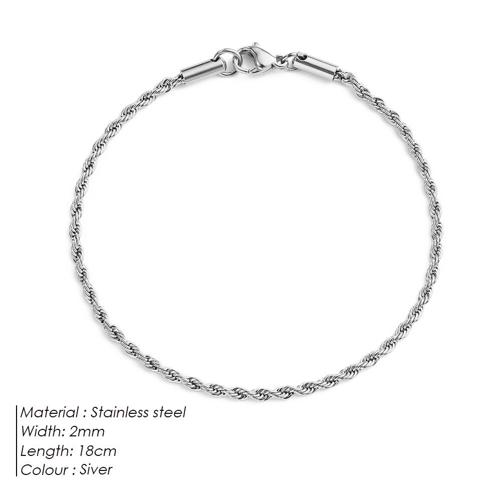 Women's American Simple Personalized Gold Twist Bracelets