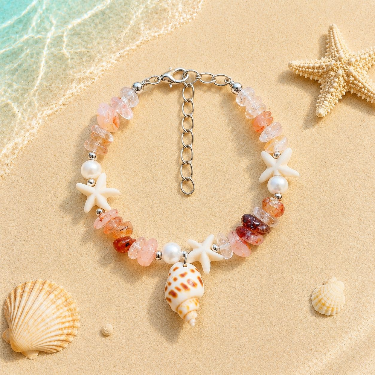 Conch Starfish Gravel Travel Commemorative Gift Scenic Spot Bracelet