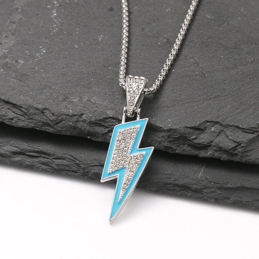 Trendy Drip Spot Drill Lightning Personalized Hip Necklaces