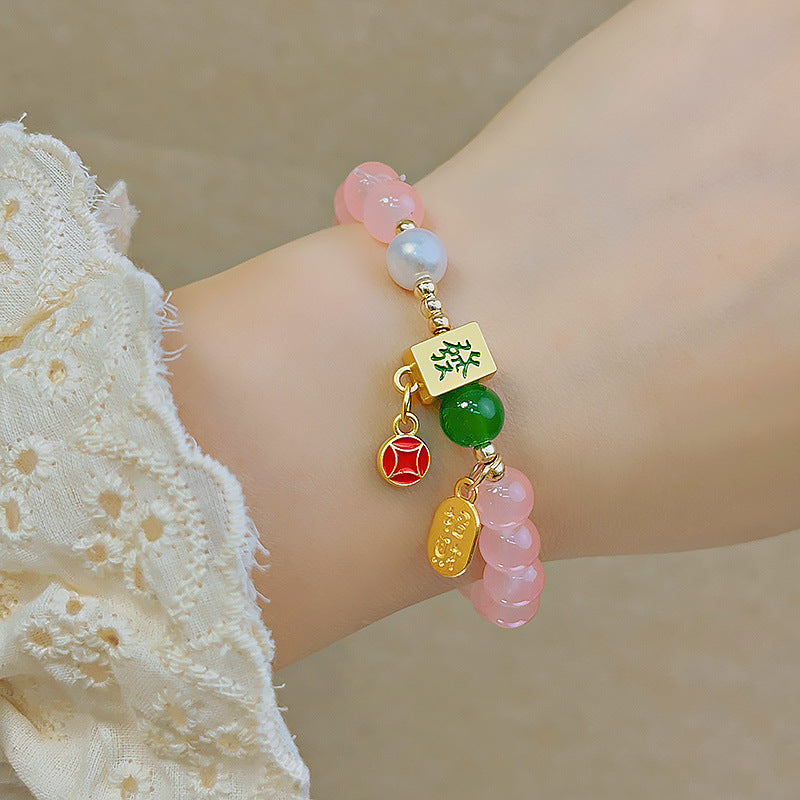 Glass Beaded Female Sweet Lily Gift Bracelets