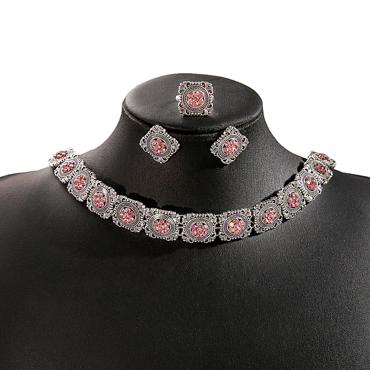 Women's Suite Retro Court French Pearl Water Jewelry Set