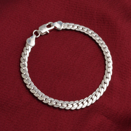 Men's Hot Chain Chunky Sier Curb Hip Bracelets