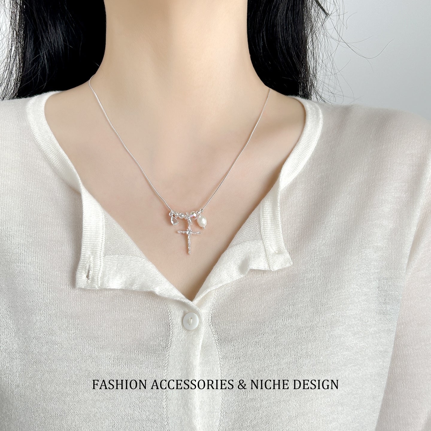 Inlaid Zircon Clavicle Chain Female High Necklace