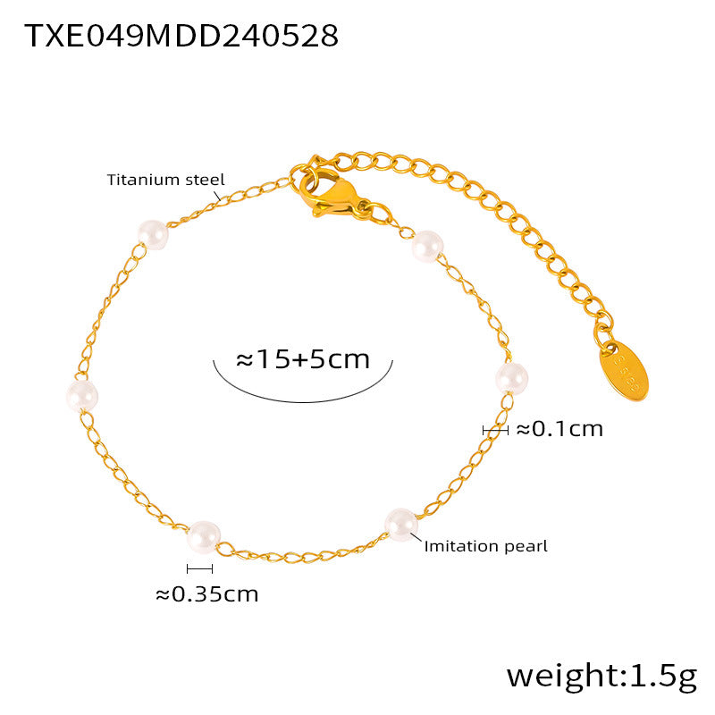 Style Elegant Niche Minimalist Gentle Shell Pearls Jewelry Set