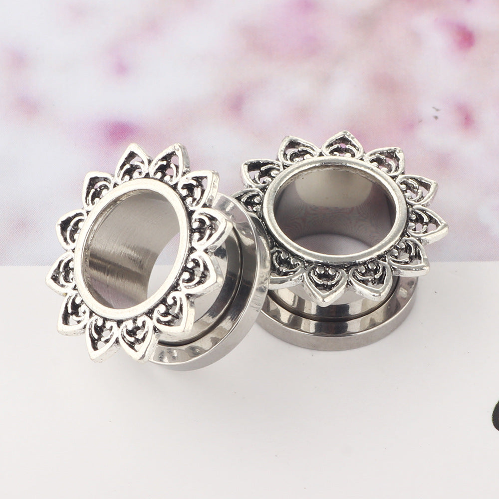 Fashion Ear Extender Stainless Steel Pulley Auricle Human Body Stud Earrings