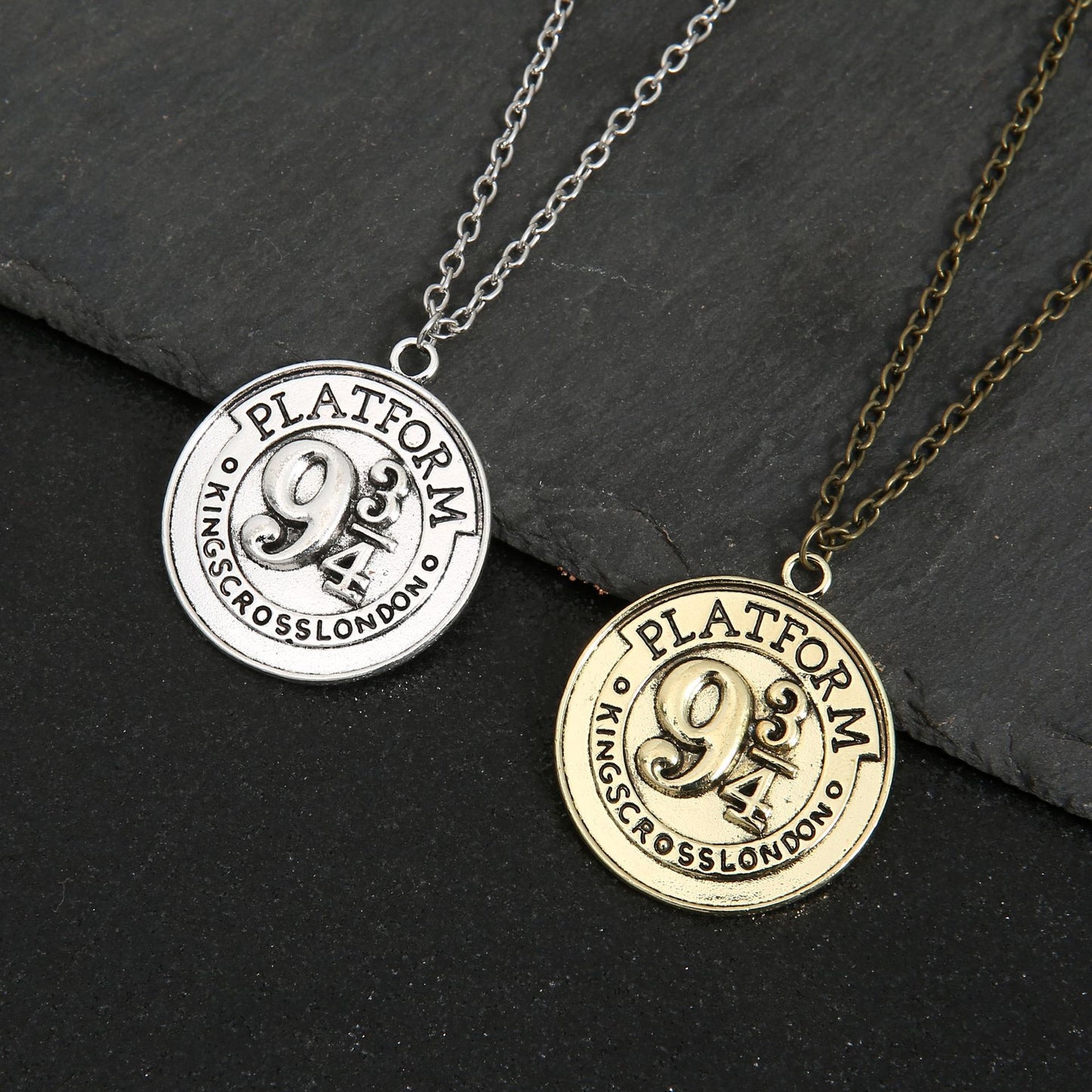 Men's Ornament Resurrection Coin Nine Three Quarters Necklaces