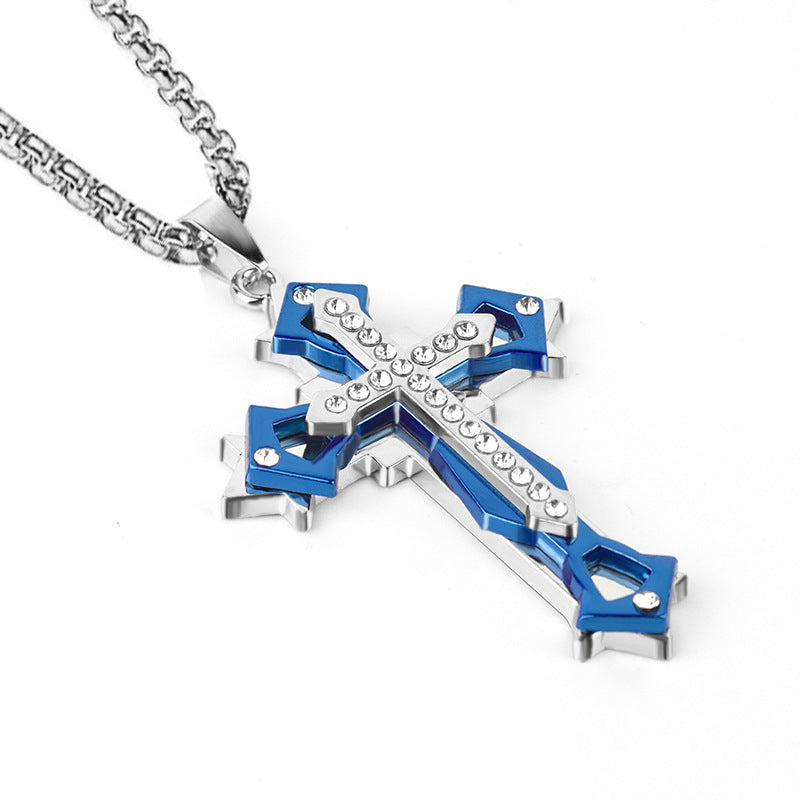 Stainless Steel Ornament Titanium Vintage Cross Necklaces