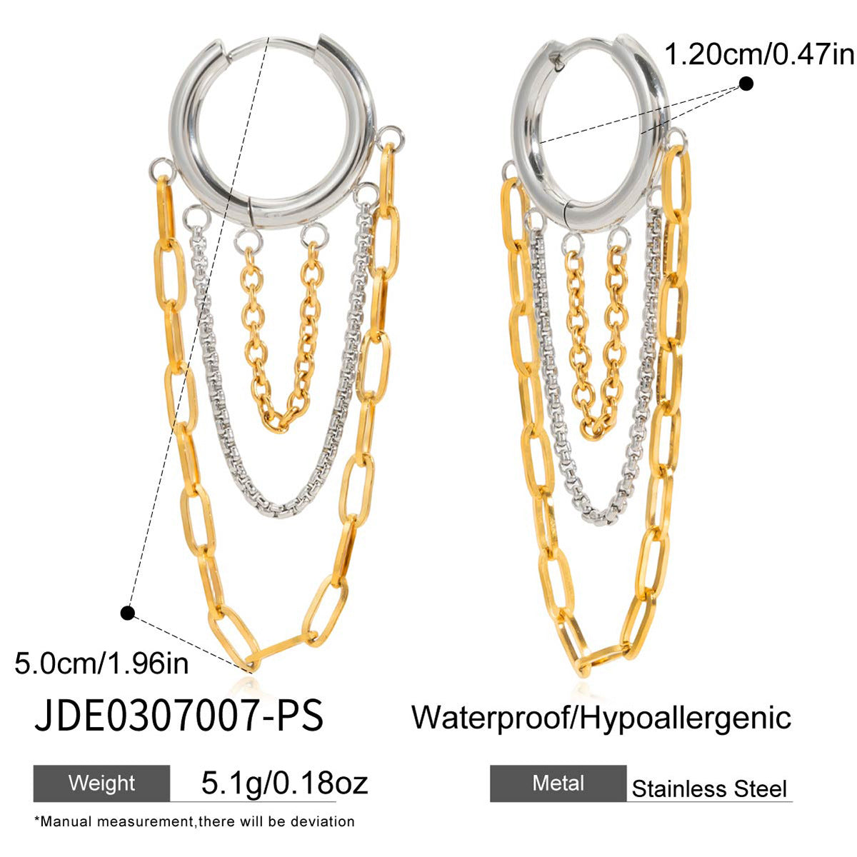 Women's Titanium Steel Tassel Light Luxury High-grade Earrings