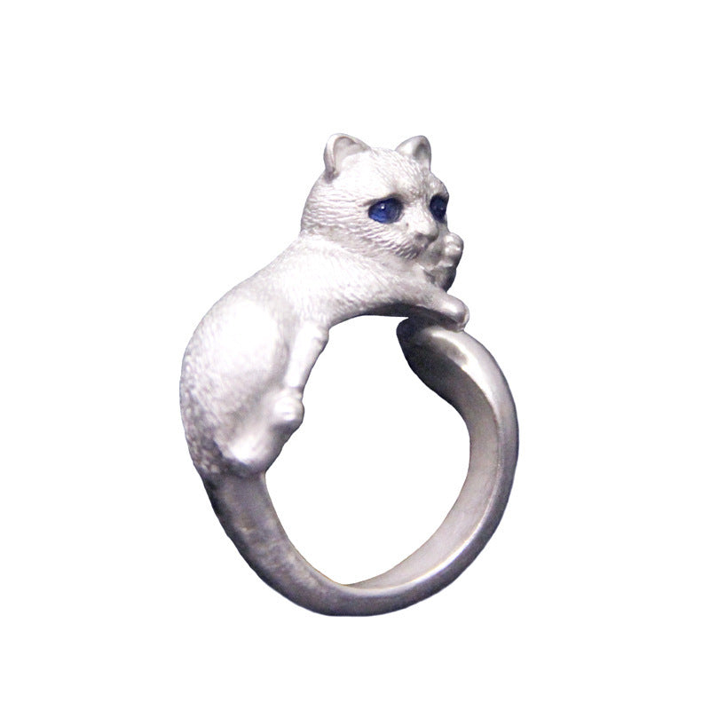 Women's Simple Cute Kitten Open Cat Paw Rings