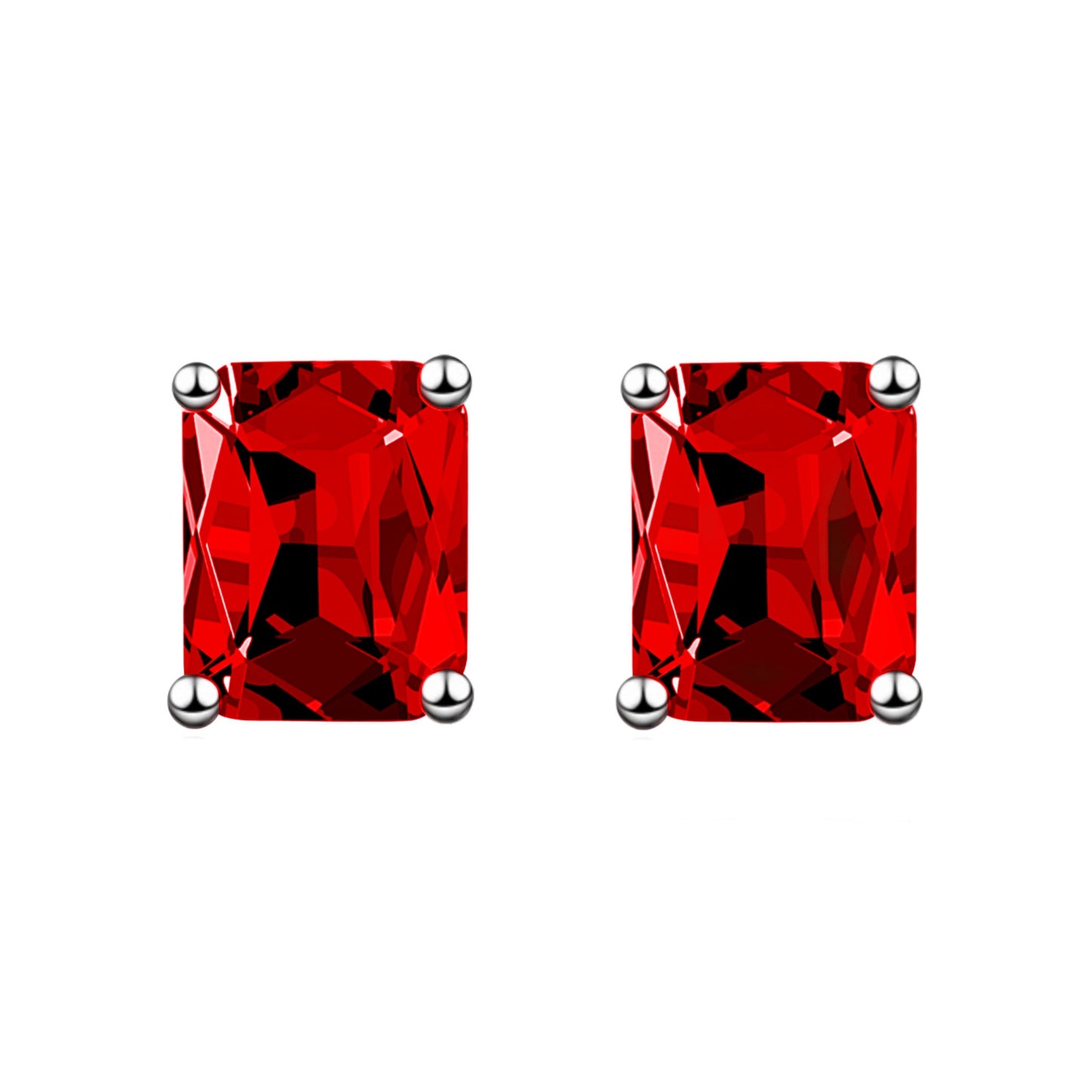 Fashion Rectangular Emerald Rose Gold Plated Rings