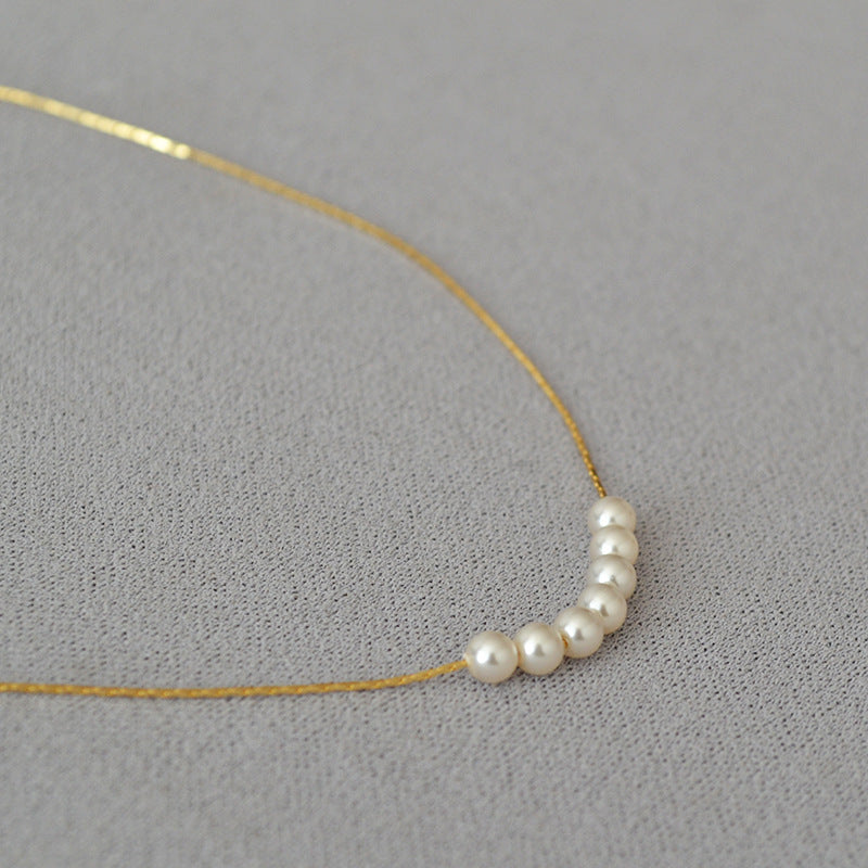 Women's Brass Gold-plated Elegant Delicate Clavicle Chain Necklaces