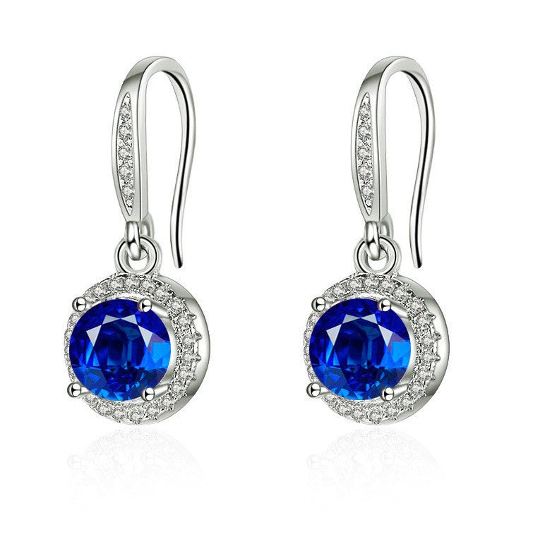 Moissanite Ear Female With Hearts Sterling Earrings