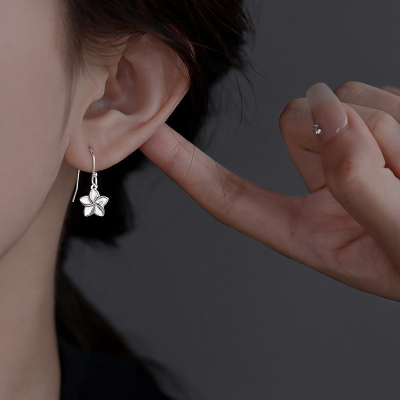 Women's Flower For Niche Design Pastoral Style Sand Surface Rings