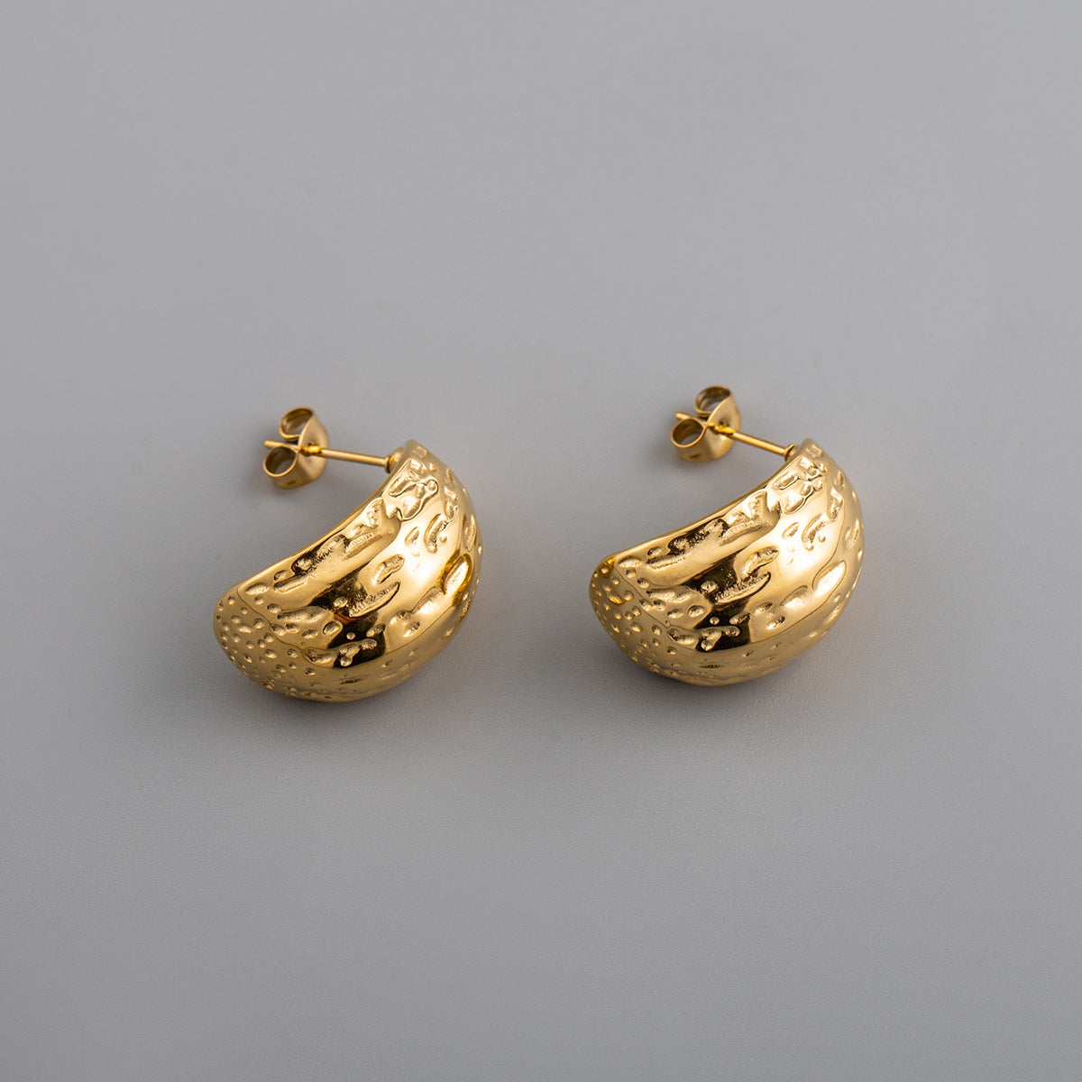 Women's Vacuum Electroplating Water Drop Ear Geometric Round Elegant Earrings