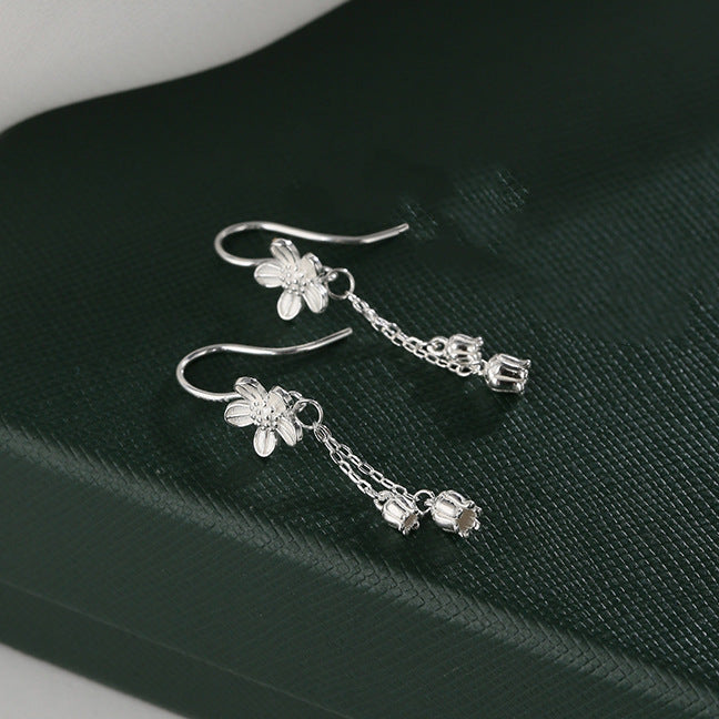Flower Bell Tassel Female Sweet Temperament High Sense Minority Simple Ear Hook