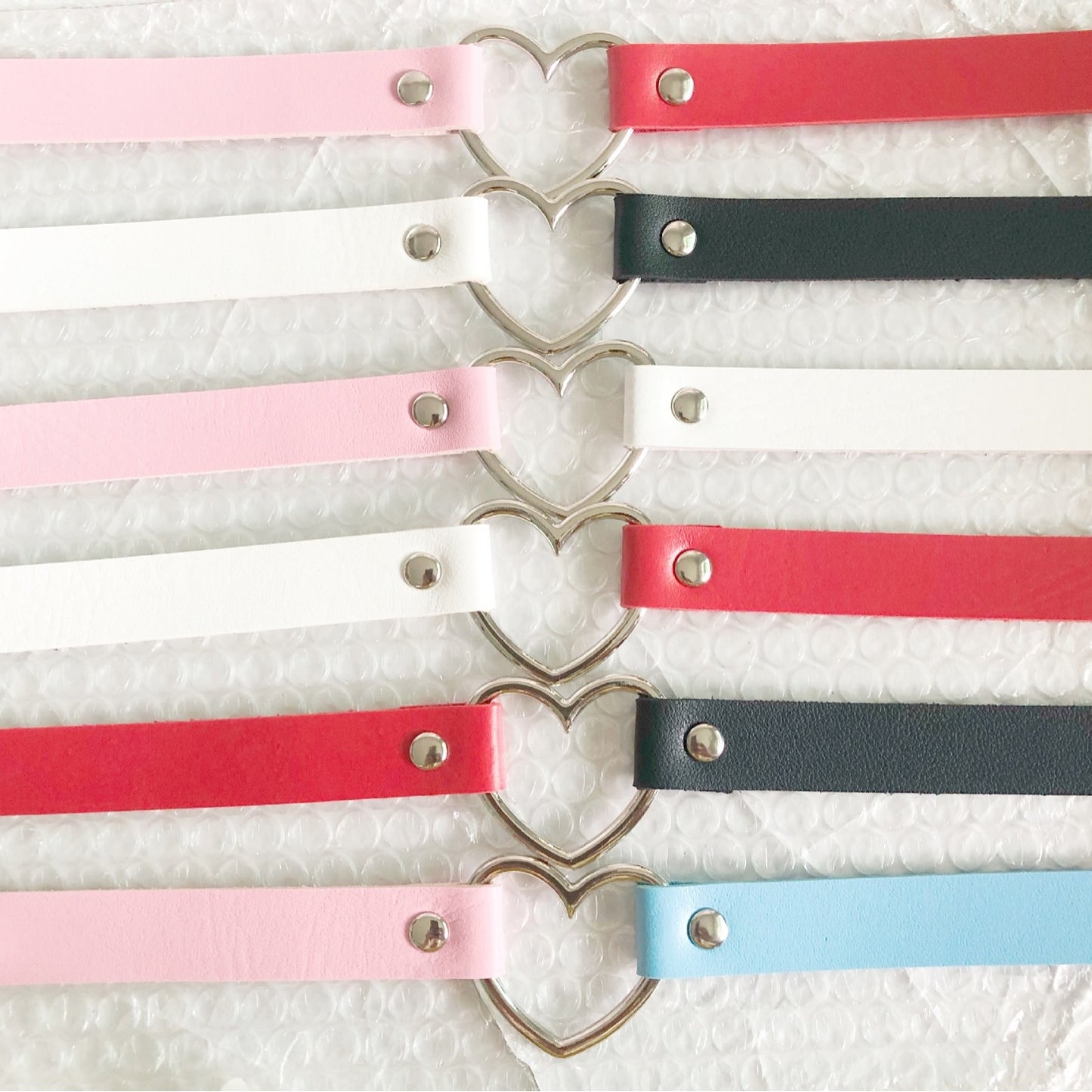 Leather Two-tone Heart Love Fashion Neck Necklaces