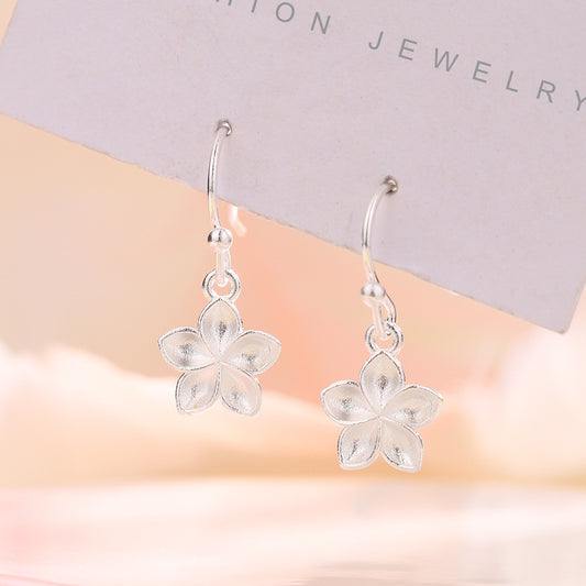 Women's Flower For Niche Design Pastoral Style Sand Surface Rings