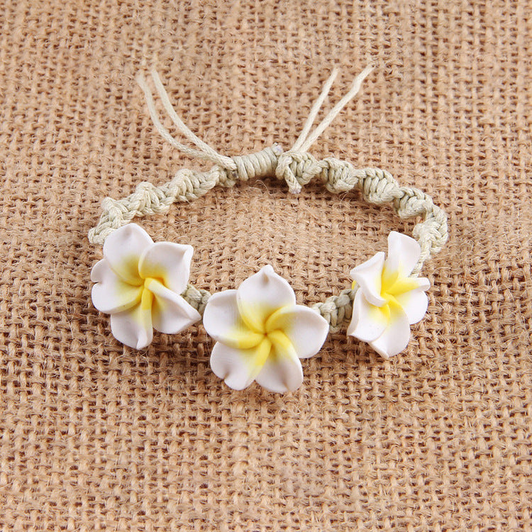 Beach Vacation Style Polymer Clay Bohemian Shell Hand-woven Navel Bracelets