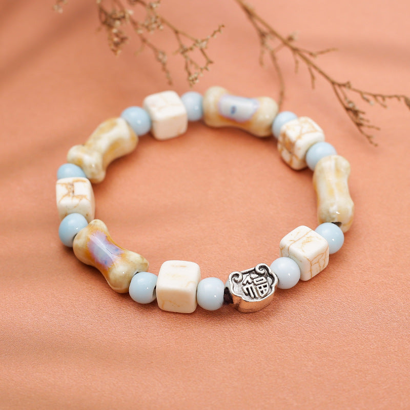 Stall Handmade Ceramic Pure Desire Wind Bracelet
