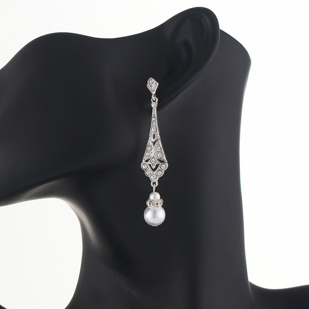 Women's Diamond Bridal Ball Wedding Long Elegant Rings