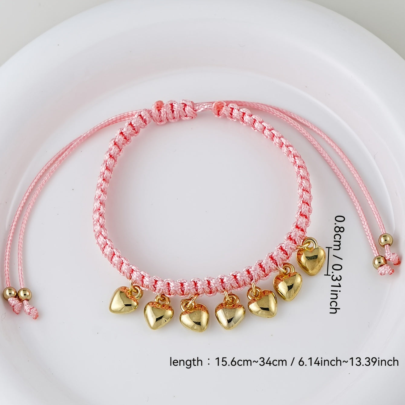 Pink Love Hand Woven Rope Minimalist Bracelets