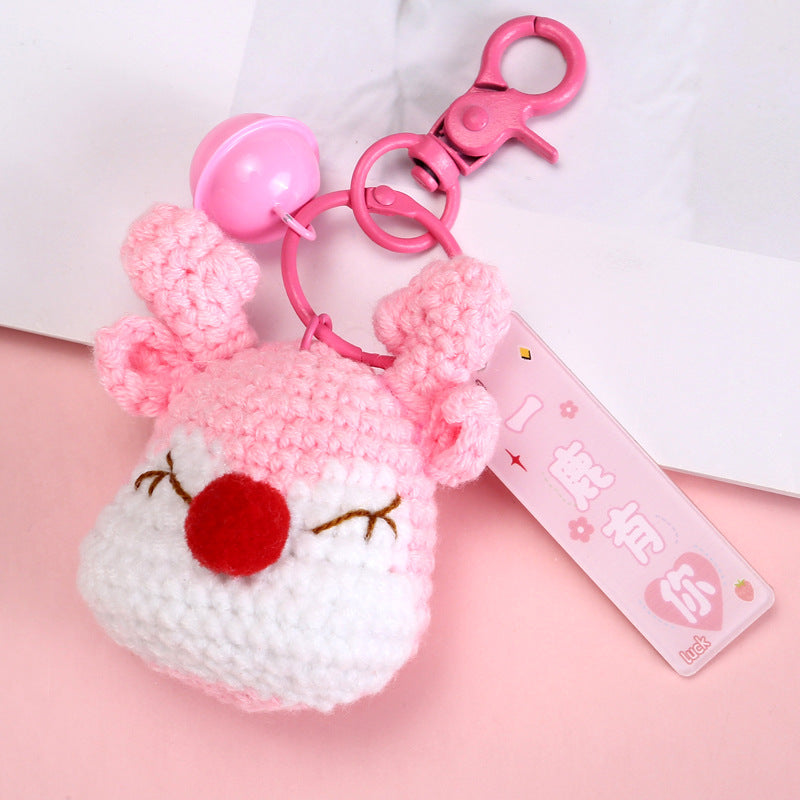 Finished Crocheted Deer Bag Cute Animal Hanging Ornaments