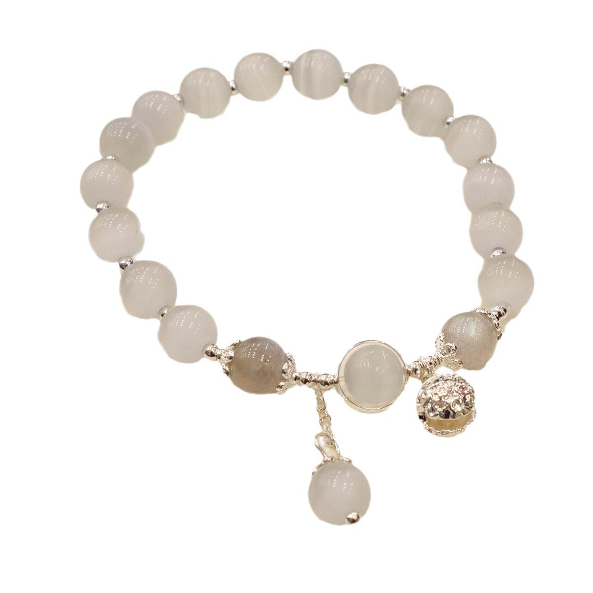 Chinese Sweet Fresh Natural Opal Gray Moonlight Graceful Trendy Bracelet