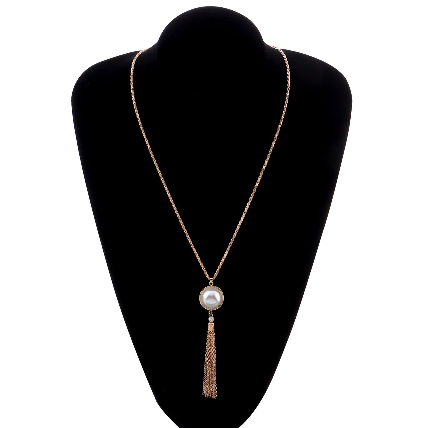 Women's Simple Knot Tassel Long Sweater Chain Necklaces