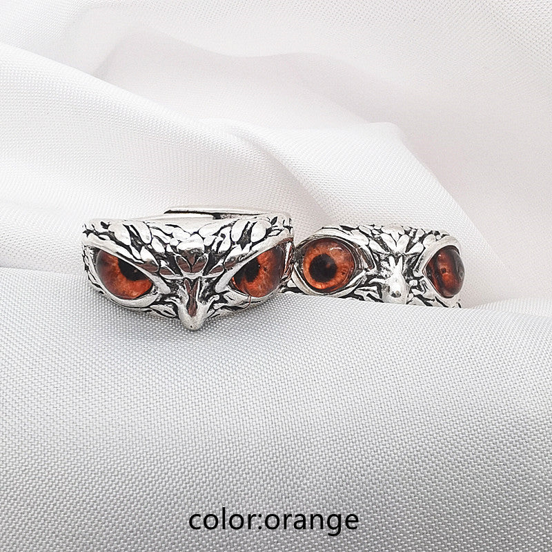 Devil's Eye Owl Creative Exaggerating Animal Rings