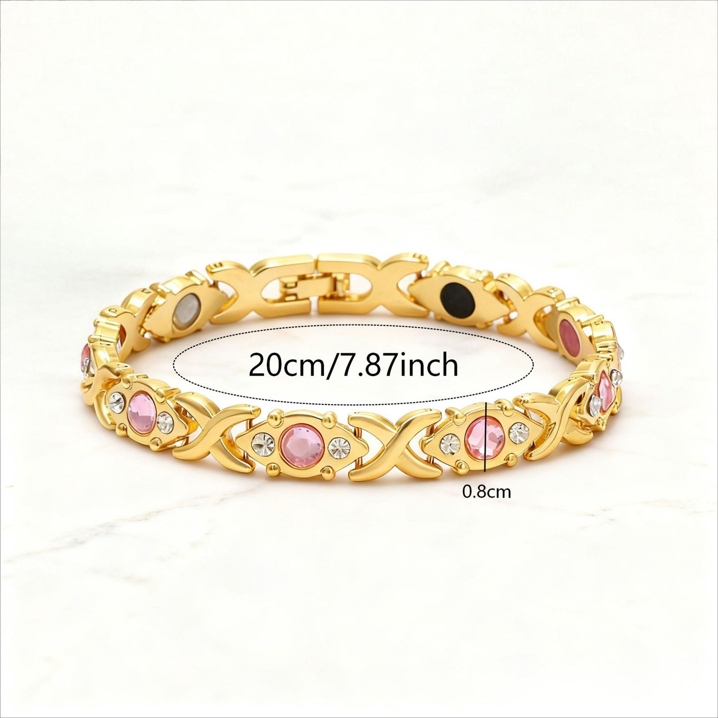 Women's Fashion Detachable Cross Magnet Diamond Magnetic Bracelet
