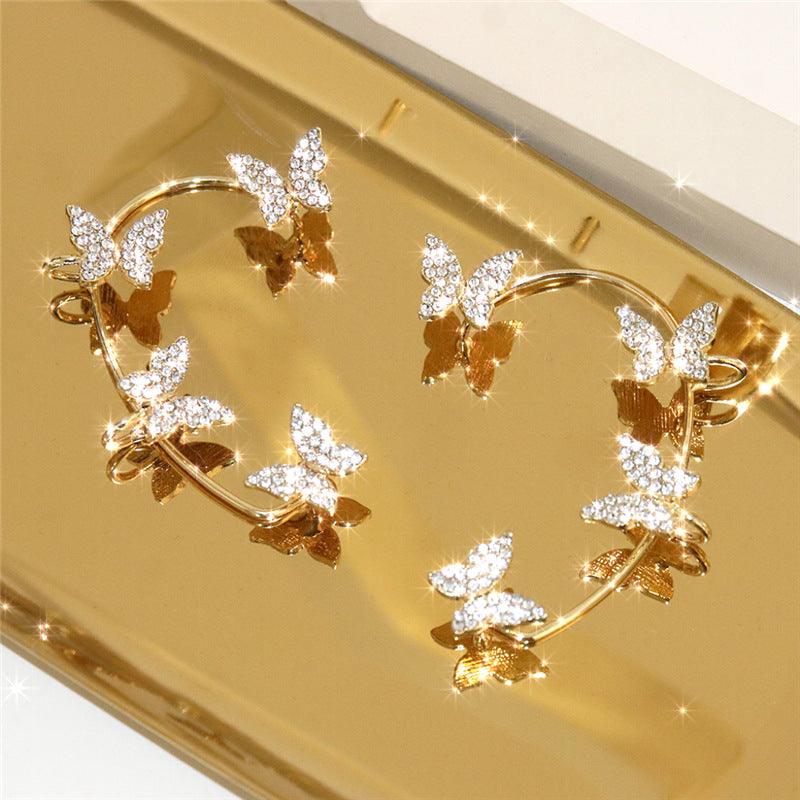 Sier Plated Ear Clips Without Piercing Rings