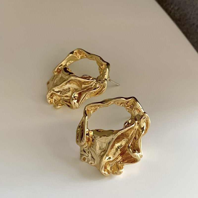 Women's Simple Irregular Metallic Affordable Luxury Fashion Niche Rings