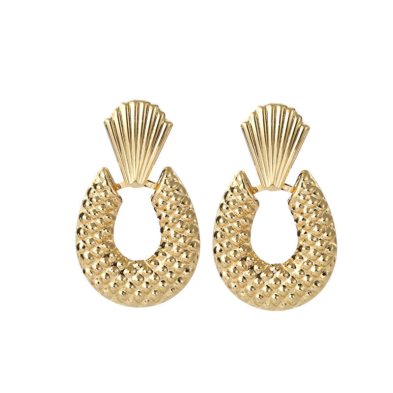 Simplicity Exaggeration Irregular Metal Trendy Korean Style Stud Earrings