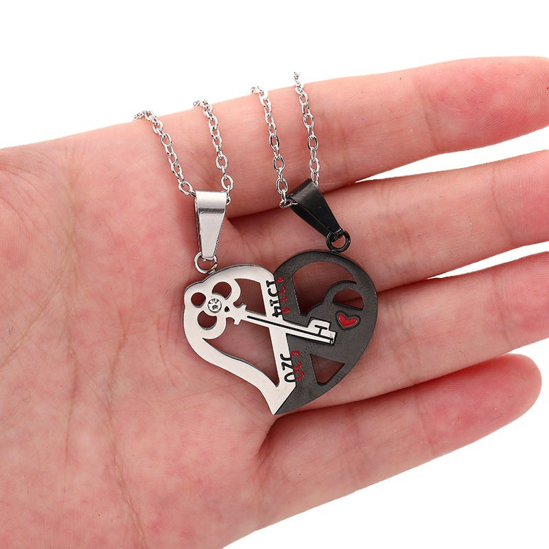 Fashion Key Stitching Niche Design Love Valentine's Day Necklace