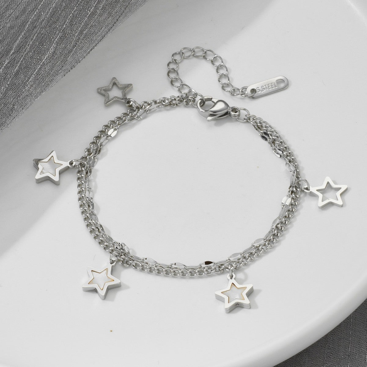 Women's Five-pointed Star Tassel Simple Graceful Stainless Anklets