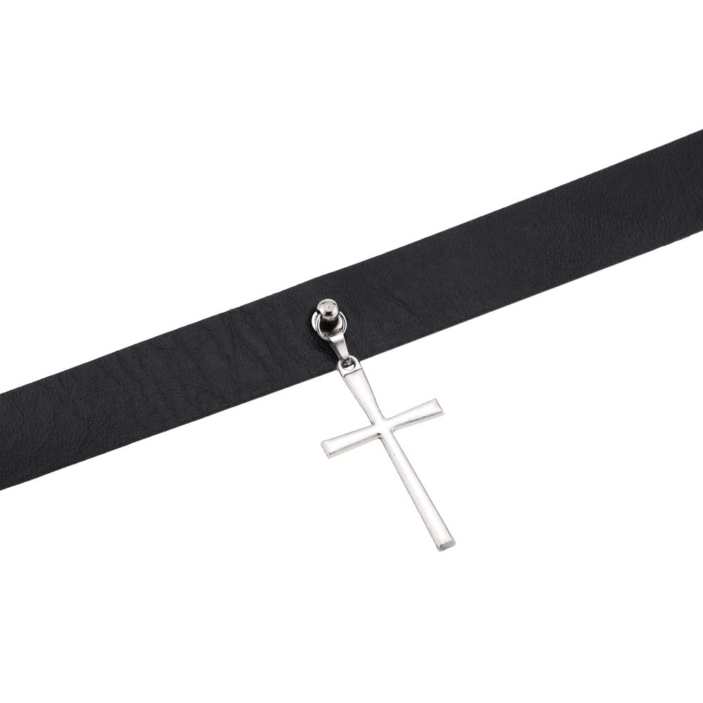 Hip Hop Punk Exquisite Cross Short Collar