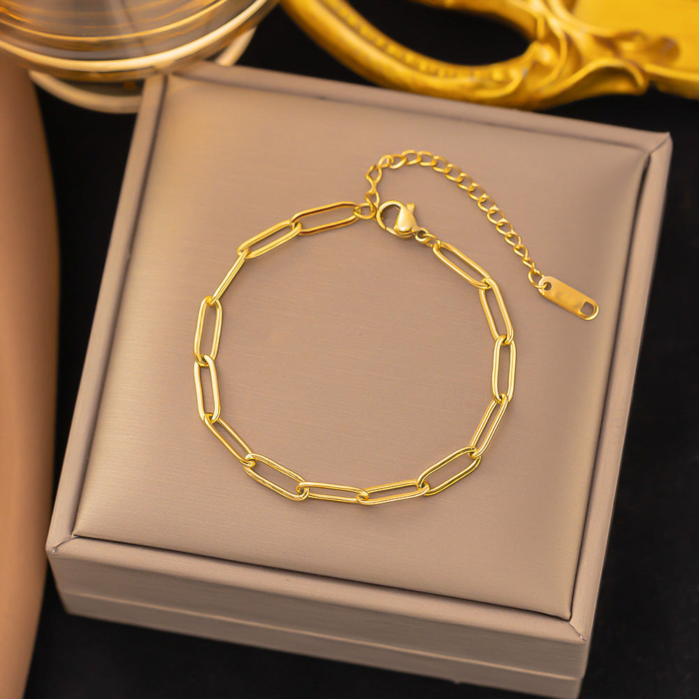Women's Titanium Steel For Light Luxury Versatile Style Bracelets