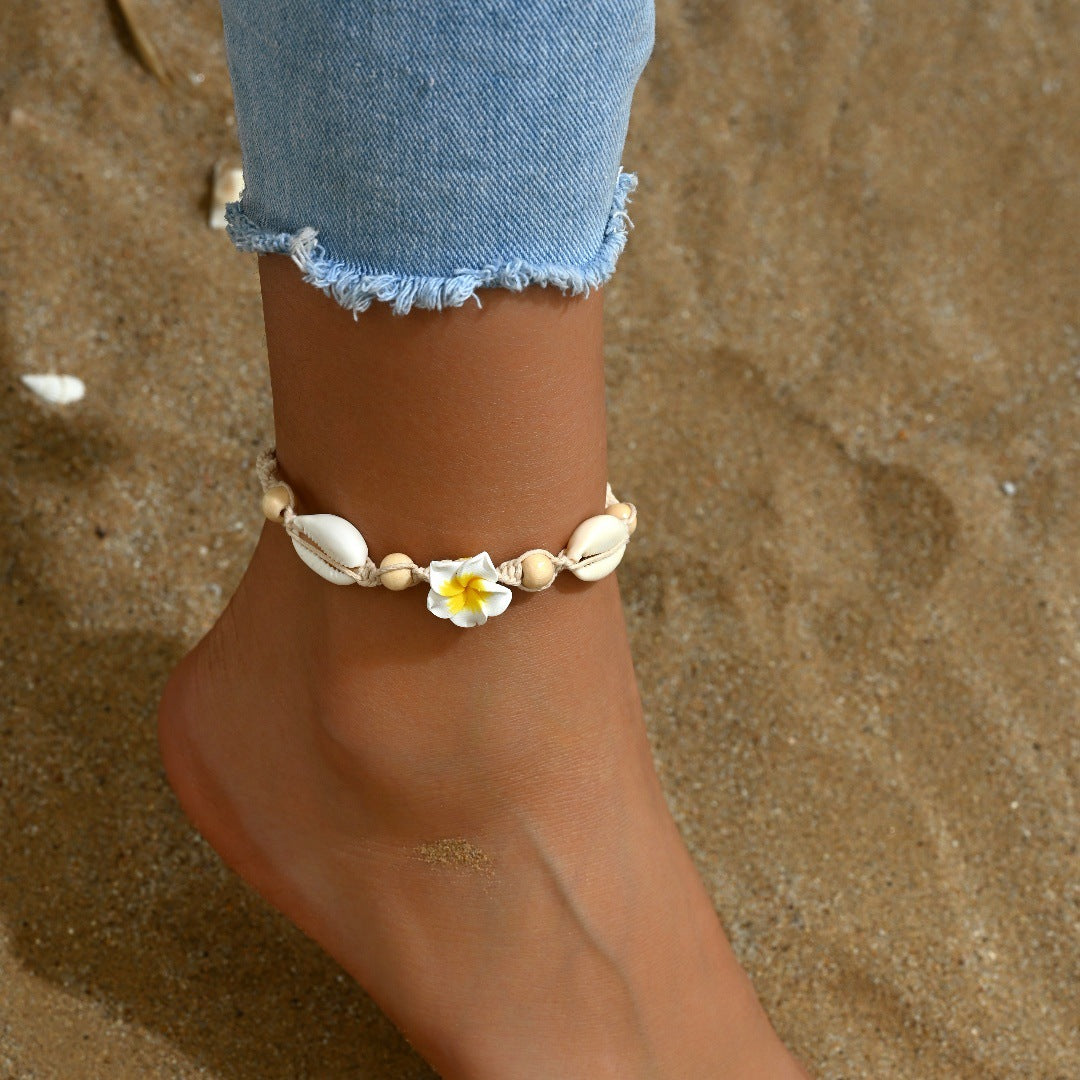 Beach Vacation Style Polymer Clay Bohemian Shell Hand-woven Navel Bracelets