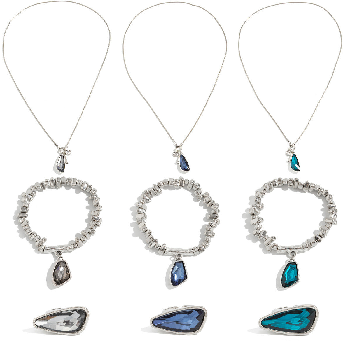 Cold Wind Irregular Beaded Clavicle Chain Necklaces