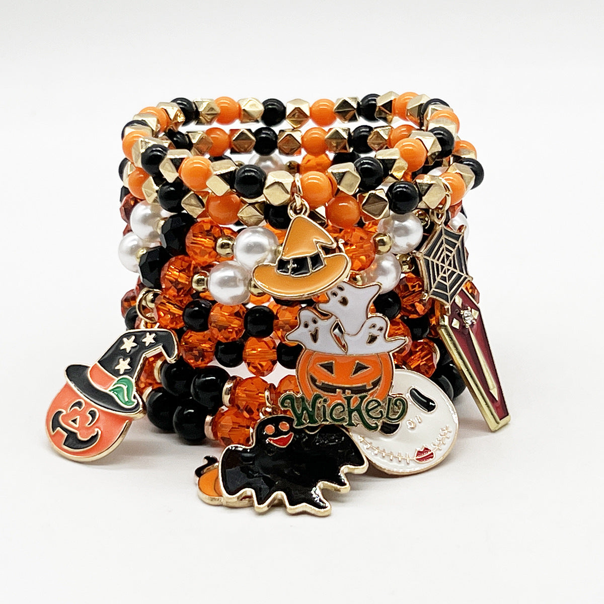 Black Red Orange Suit Spider Pumpkin Bracelets