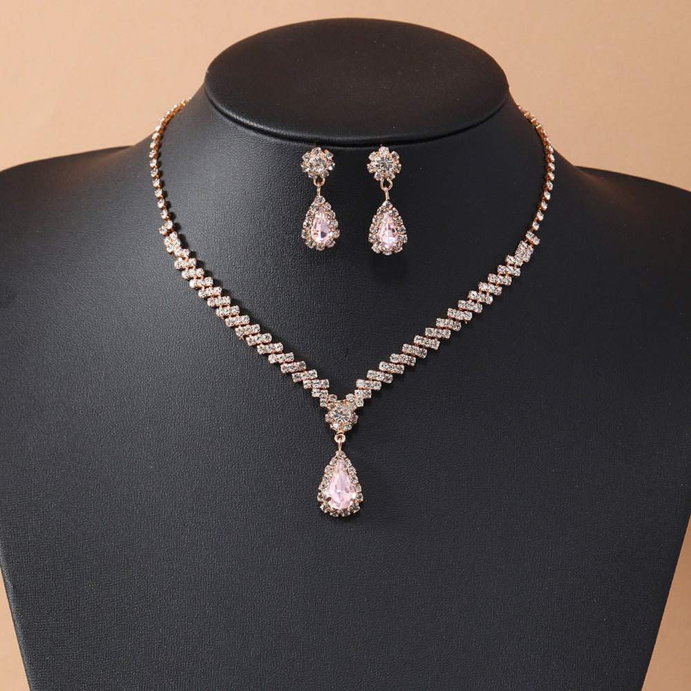 Women's Bridal Claw Chain Rhinestone High Sense Jewelry Set