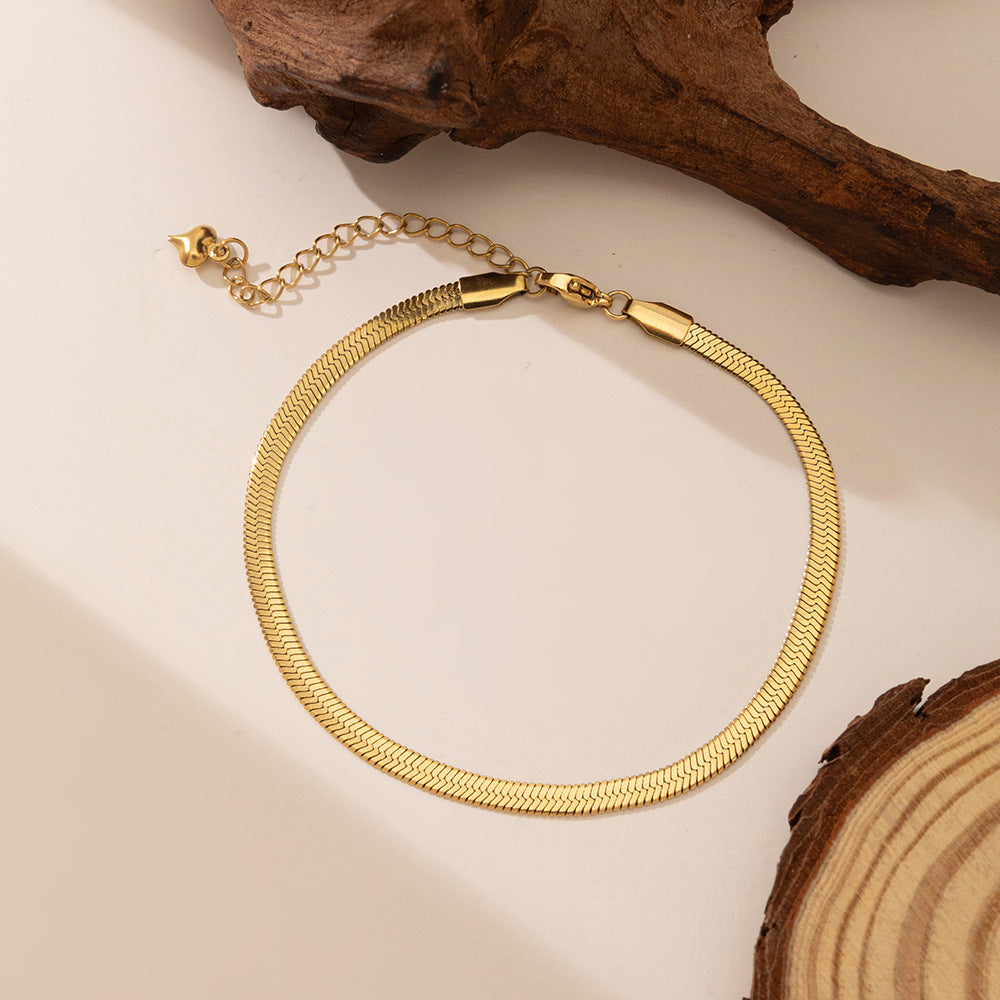 Women's Steel High-grade Gold Does Not Fade Anklets
