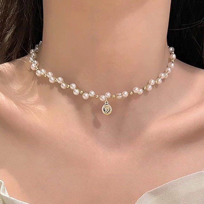 Women's Stitching Heart Clavicle Chain Light Luxury Necklaces