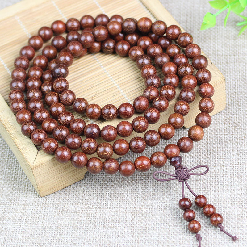 Women's & Men's Red Sandalwood Zambia Rosewood Beads Crafts Like Bracelet