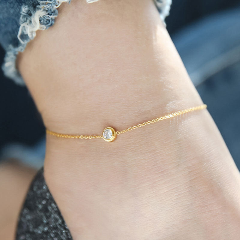 Women's Steel High-grade Gold Does Not Fade Anklets