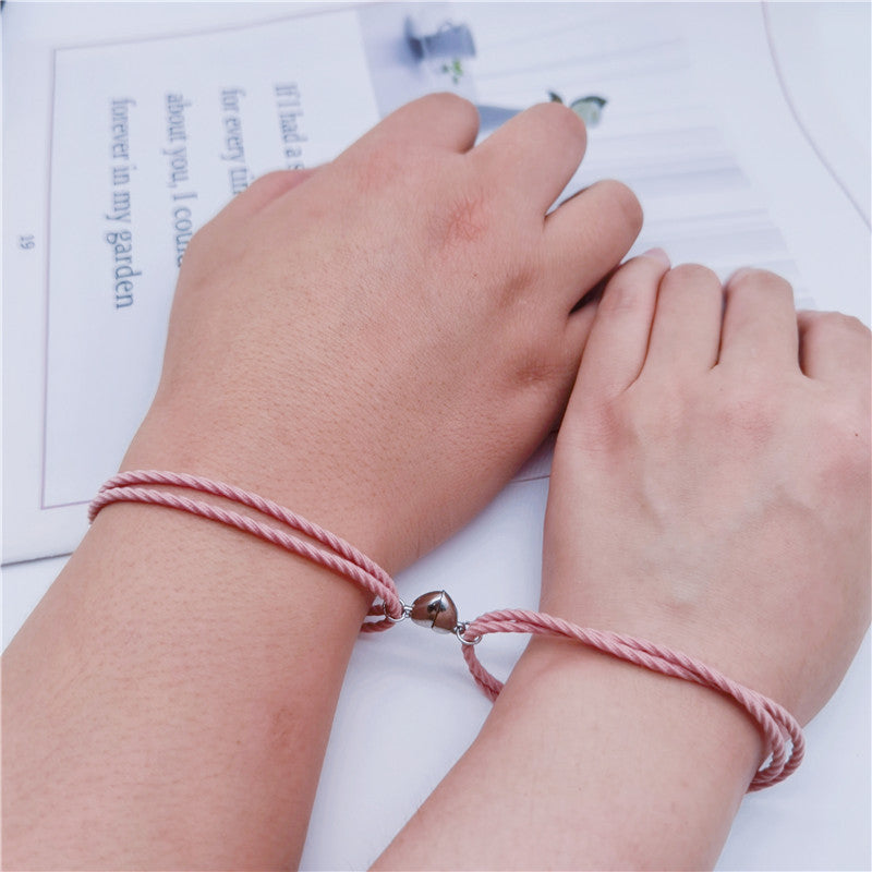 Magnet Rubber Band Girlfriends Friendship Couple Bracelet