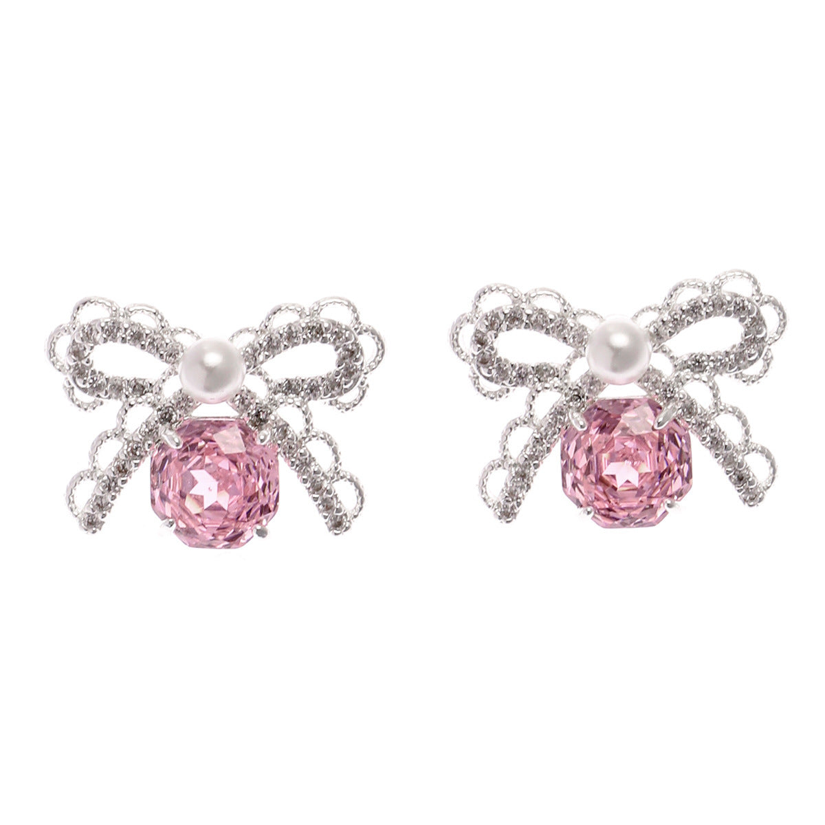 Summer Colorful Millennium Rose Cut Zircon Light Luxury Earrings
