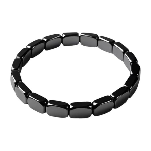 Men's Fashion Hematite Geometric Beaded Unisex Elastic Trend Bracelet
